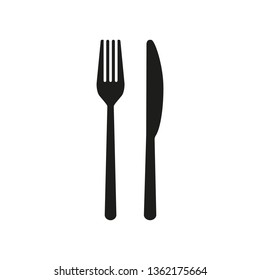 Fork, knife vector. Flat design icon. Isolated.