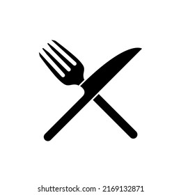 Fork and knife vector icon cutlery restaurant food symbol. Dinning illustration fork knife