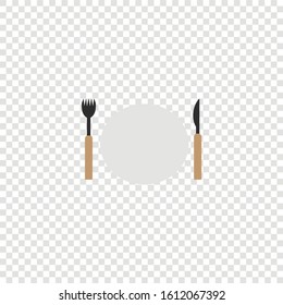 Fork and Knife Vector Icon Illustration