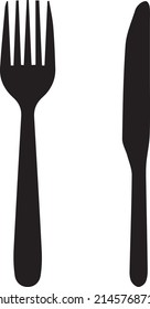 fork with a knife vector icon template image