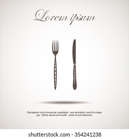 fork and knife vector illustration