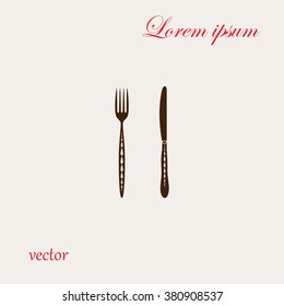 fork and knife vector illustration