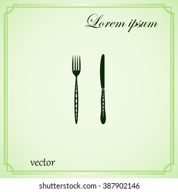 fork and knife vector illustration