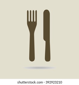 Fork and Knife. Vector illustration.