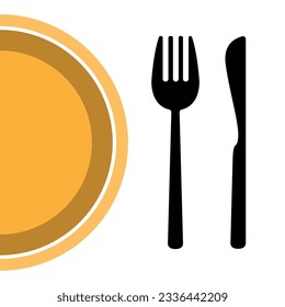 Fork and knife. vector illustration. icon restaurant symbol logo.