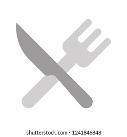 Fork and knife.restaurant flat design icon.