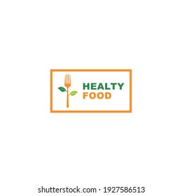 Inspiración en el diseño del logotipo de la cocina de horquilla y hojas