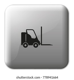 Fork lift flat vector icon.