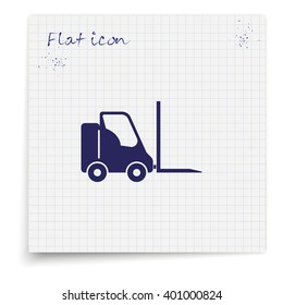 Fork lift icon.