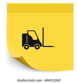 Fork lift icon.