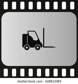 Fork lift icon.