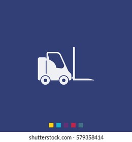 Fork lift icon.