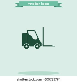 Fork lift icon.