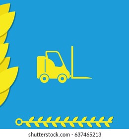 Fork lift icon.