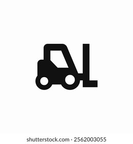fork lift icon sign vector