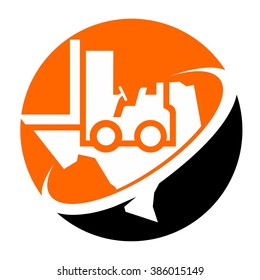 fork lift logo vector.