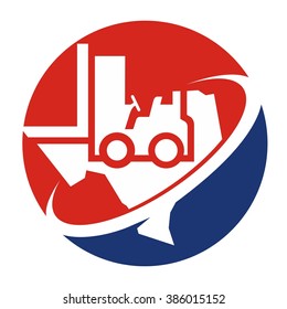 fork lift logo vector.