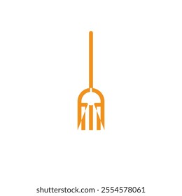 Fork and light bulb logo design concept.