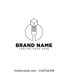 FORK LINE ART LOGO TEMPLATE FOR RESTAURANT VECTOR ILLUSTRATION EPS 10 DOWNLOAD