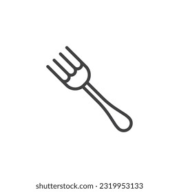 Fork line icon. linear style sign for mobile concept and web design. Fork outline vector icon. Symbol, logo illustration. Vector graphics