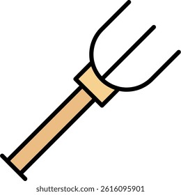 Fork Line Vector Icon Design