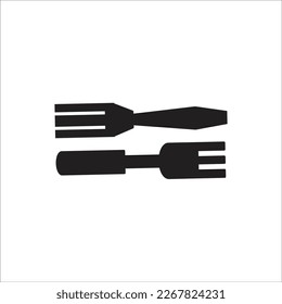 fork line vector new icon