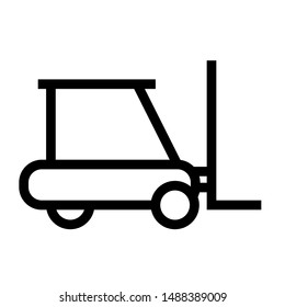 fork loader thin line vector icon