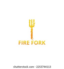 Fork logo with burning fire.