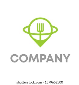 fork logo icon design template sign