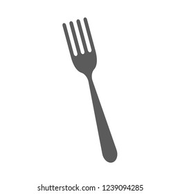 Fork. Logo. Kitchen item. White background. Vector illustration. EPS 10.