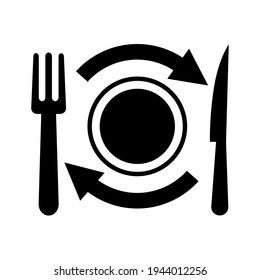 Fork logo template vector icon design. day and night