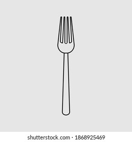 fork outline icon isolated vector illustration