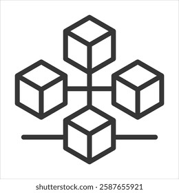 Fork Outline Icon Vector Illustration