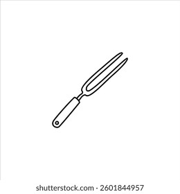 Fork outline illustration. kitchen fork black line illustration
