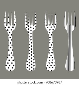fork pattern vector illustration 