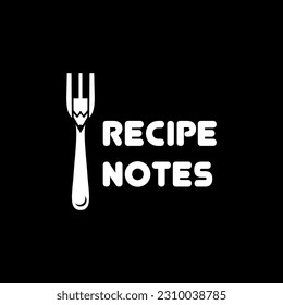 Fork and Pencil for Food Resume Writer Blog or Restaurant Recipe Logo