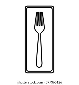 fork picture decorative icon, vector illustraction design