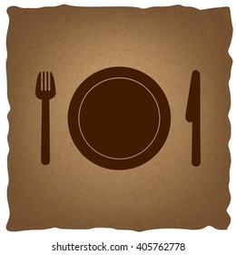 Fork, plate and knife