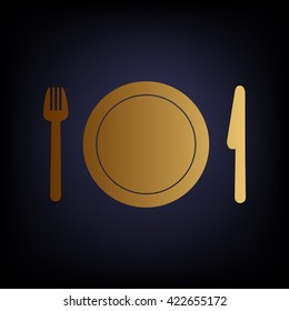 Fork, plate and knife
