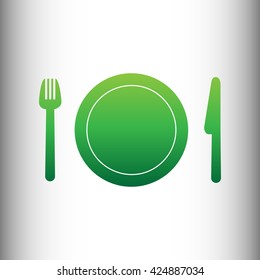 Fork, plate and knife