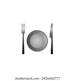 fork plate knife icon vector illustration
