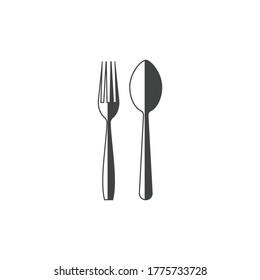 Fork plate spoon icon vector illustration design