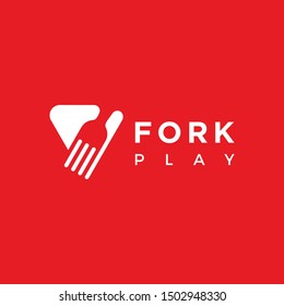 Fork Play Media Logo Design Inspiration