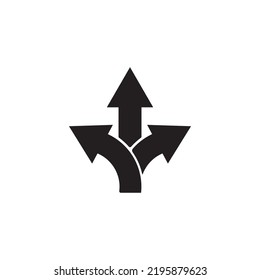 fork in the road icon. vector illustration symbol design