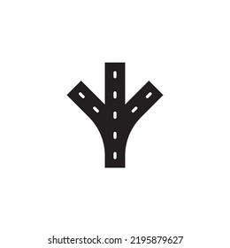fork in the road icon. vector illustration symbol design