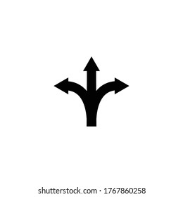 Gabel auf der Straße Logo-Design