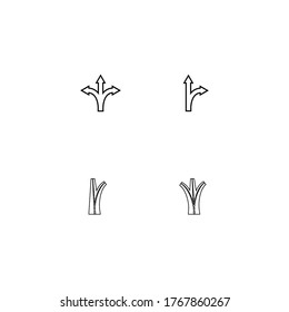 fork in the road logo illustration design