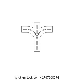 fork in the road logo illustration design