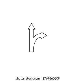 fork in the road logo illustration design