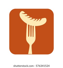 fork with sausage icon